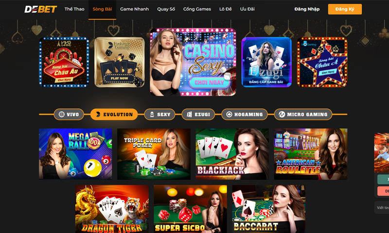Casino trực tuyến Debet thu hút đông cược thủ tham gia