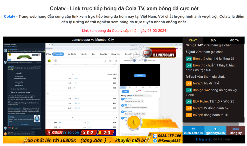 Đánh giá ColaTV và các trang web xem bóng đá trực tuyến khác
